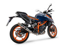 GPR exhaust Ktm Duke 250 2024-2025, Deeptone Inox, Homologated legal slip-on exhaust including removable db killer and link pipe - GPR Exhausts