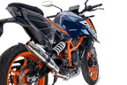 GPR exhaust Ktm Duke 250 2024-2025, Deeptone Inox, Homologated legal slip-on exhaust including removable db killer and link pipe - GPR Exhausts
