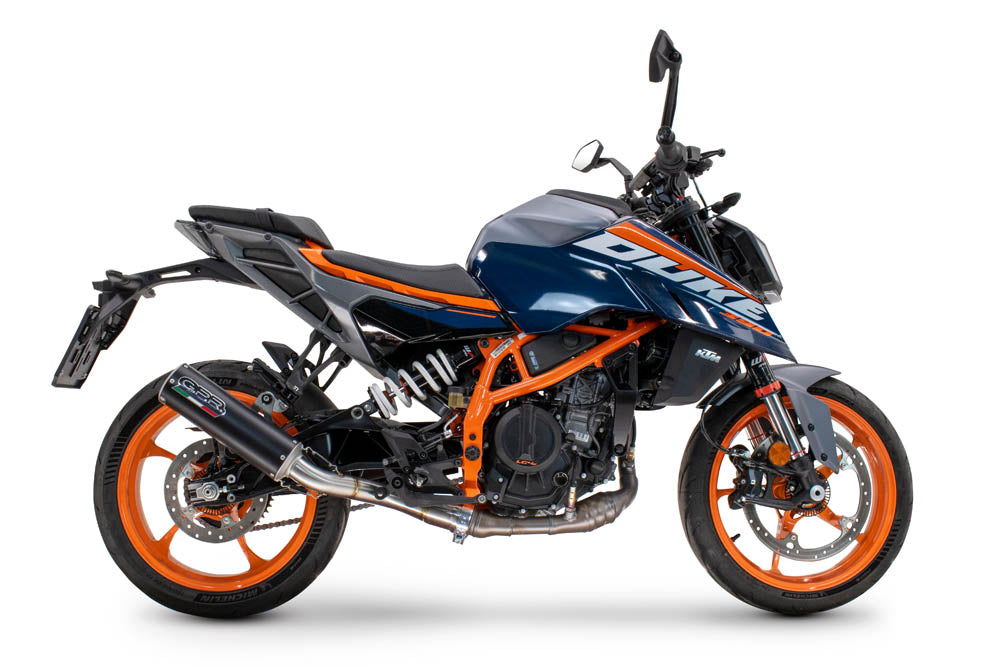 GPR exhaust Ktm Duke 390 2024-2025, M3 Black Titanium, Homologated legal slip-on exhaust including removable db killer and link pipe - GPR Exhausts