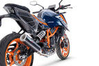 GPR exhaust Ktm Duke 250 2024-2025, M3 Black Titanium, Homologated legal slip-on exhaust including removable db killer and link pipe - GPR Exhausts