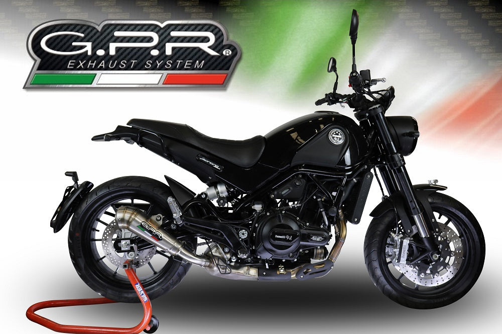GPR exhaust Benelli Leoncino 500 2017-2024, Powercone Evo, Homologated legal slip-on exhaust including removable db killer and link pipe - GPR Exhausts