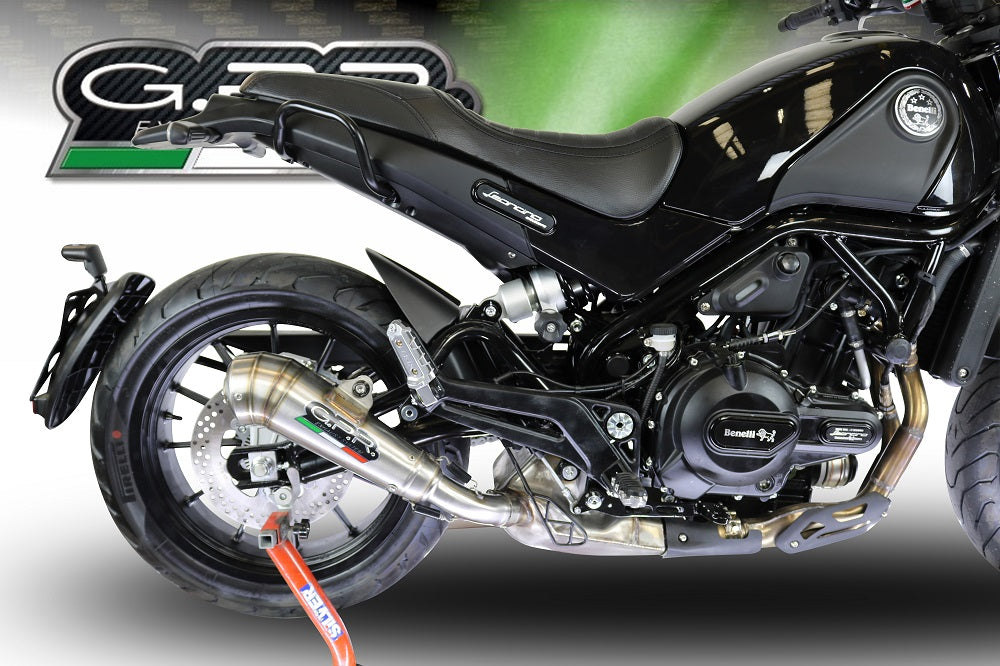 GPR exhaust Benelli Leoncino 500 2017-2024, Powercone Evo, Homologated legal slip-on exhaust including removable db killer and link pipe - GPR Exhausts