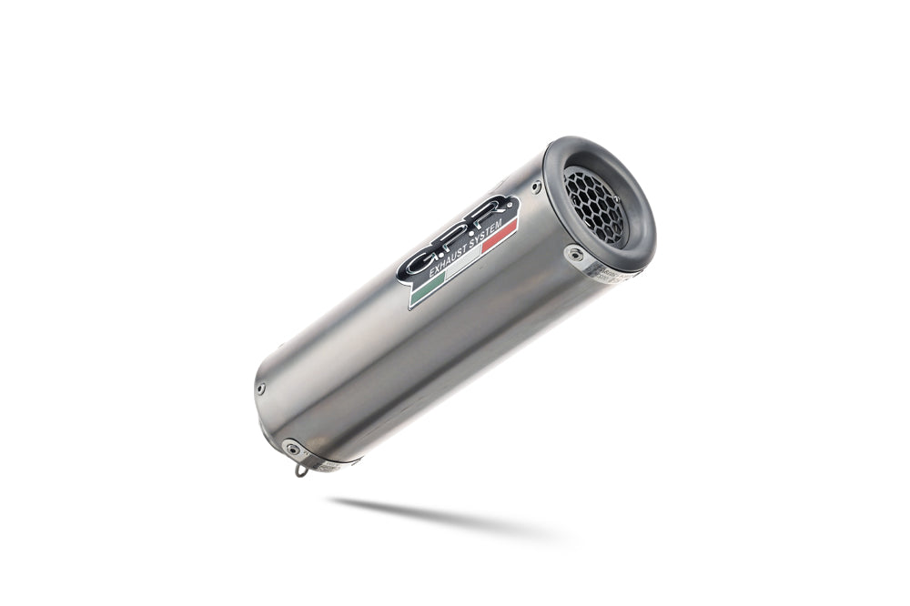 GPR exhaust Moto Guzzi V85 TT 2019-2020, M3 Titanium Natural, Homologated legal slip-on exhaust including removable db killer and link pipe - GPR Exhausts