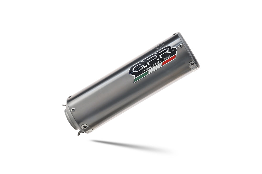 GPR exhaust Moto Guzzi V85 TT 2019-2020, M3 Titanium Natural, Homologated legal slip-on exhaust including removable db killer and link pipe - GPR Exhausts