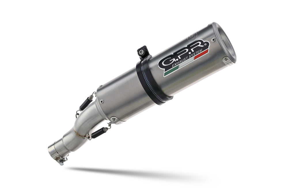 GPR exhaust Moto Guzzi V85 TT 2021-2024, M3 Titanium Natural, Homologated legal slip-on exhaust including removable db killer and link pipe - GPR Exhausts