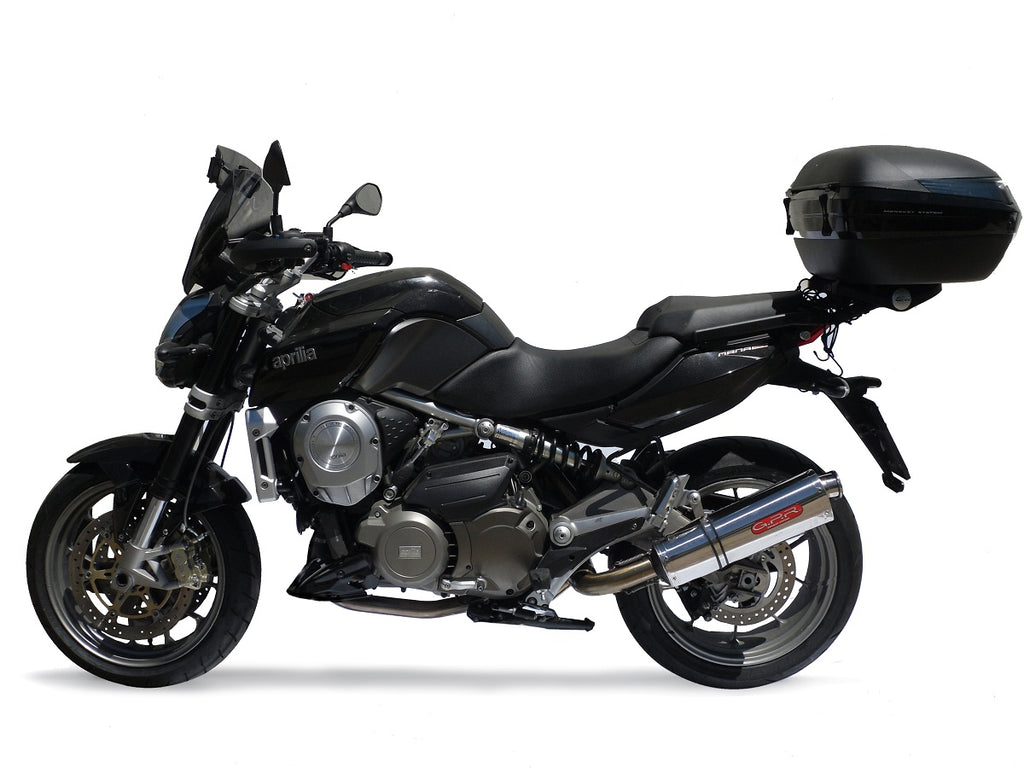 GPR exhaust Aprilia Mana 850 Gt 2007-2016, Trioval, Homologated legal mid-full system exhaust including removable db killer - GPR Exhausts