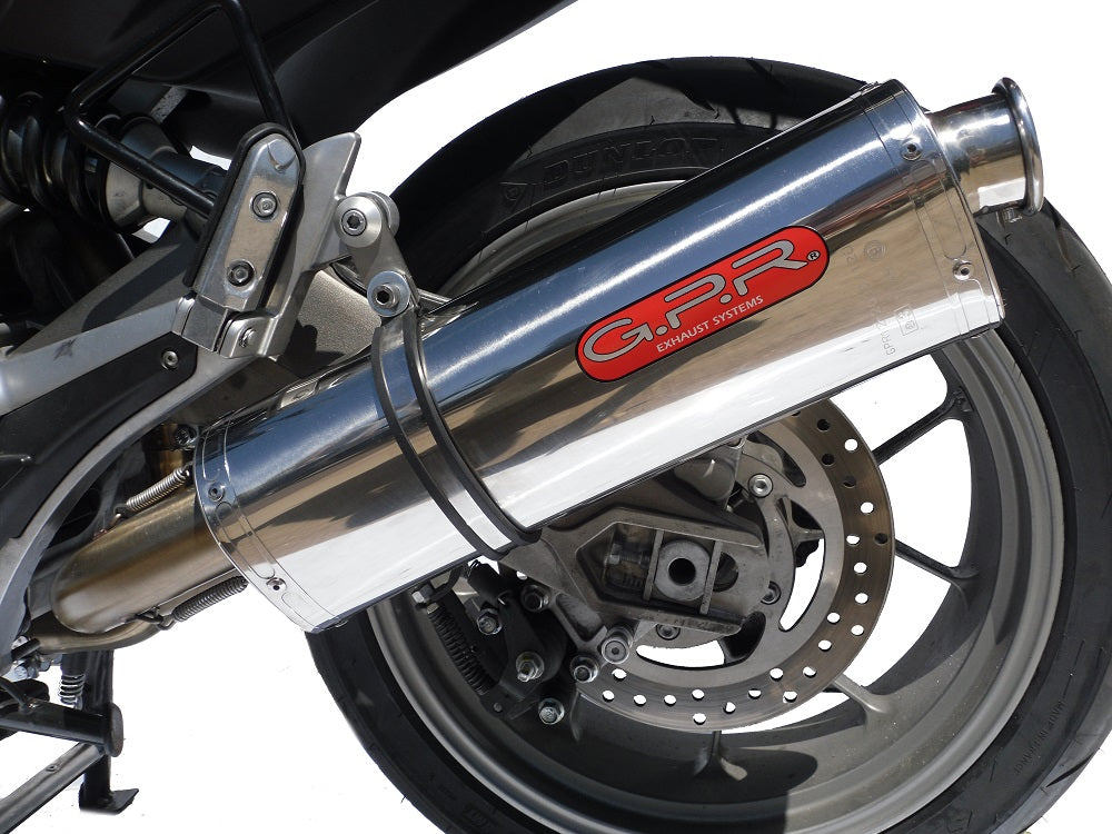 GPR exhaust Aprilia Mana 850 Gt 2007-2016, Trioval, Homologated legal mid-full system exhaust including removable db killer - GPR Exhausts