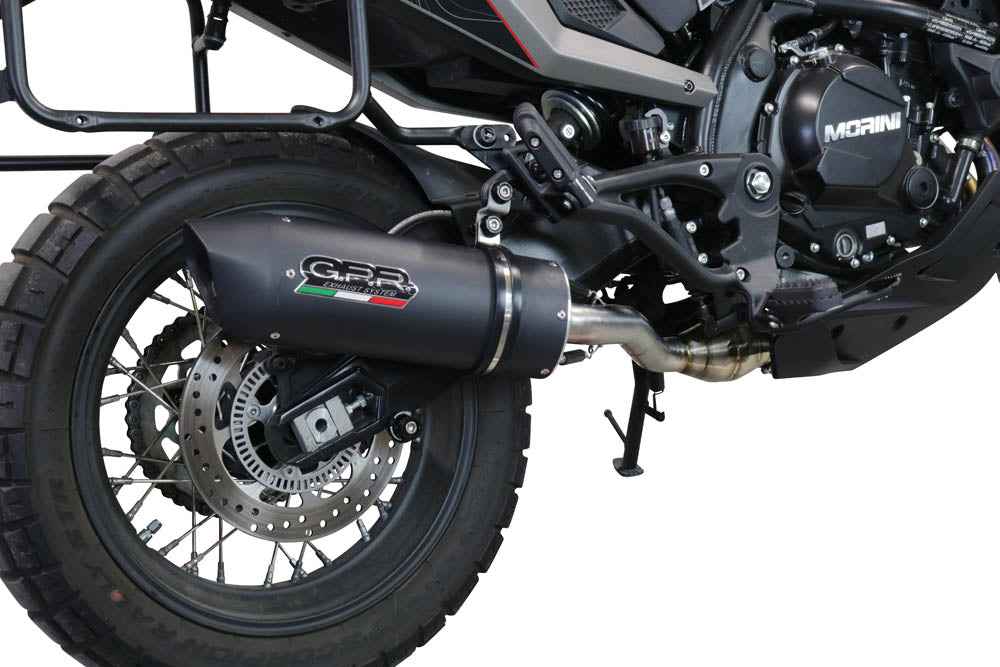 GPR exhaust Moto Morini X-CAPE 650 2021-2024, Furore-X Inox, Mid-full system exhaust legal for UK and non-EU markets including removable db killer - GPR Exhausts