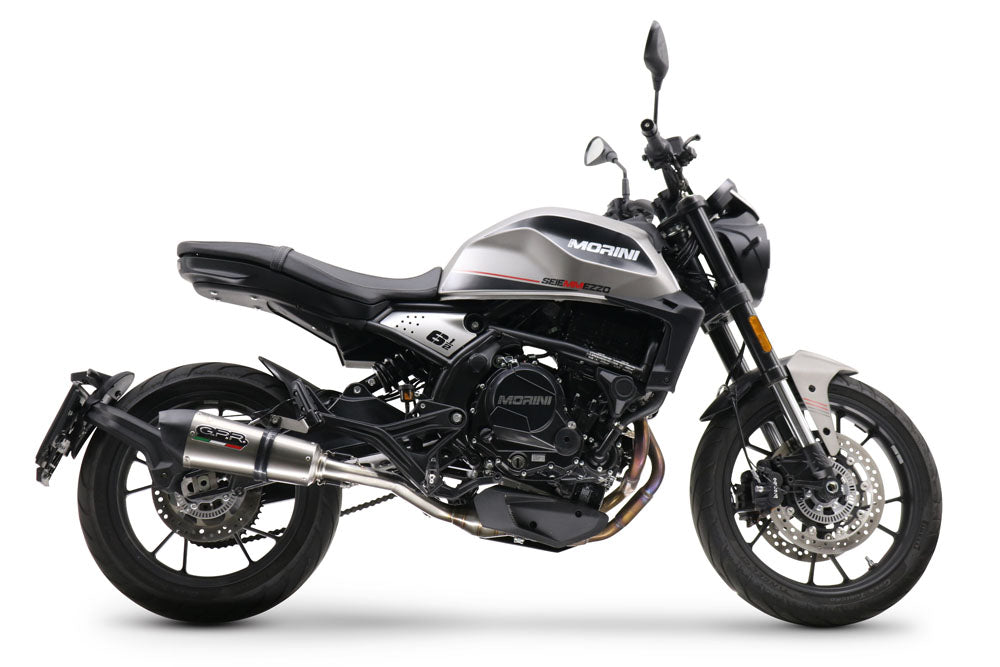 GPR exhaust Moto Morini Seiemmezzo Scr 2022-2024, New Grand Prix Evo Titanium, Mid-full system exhaust legal for UK and non-EU markets including remov - GPR Exhausts