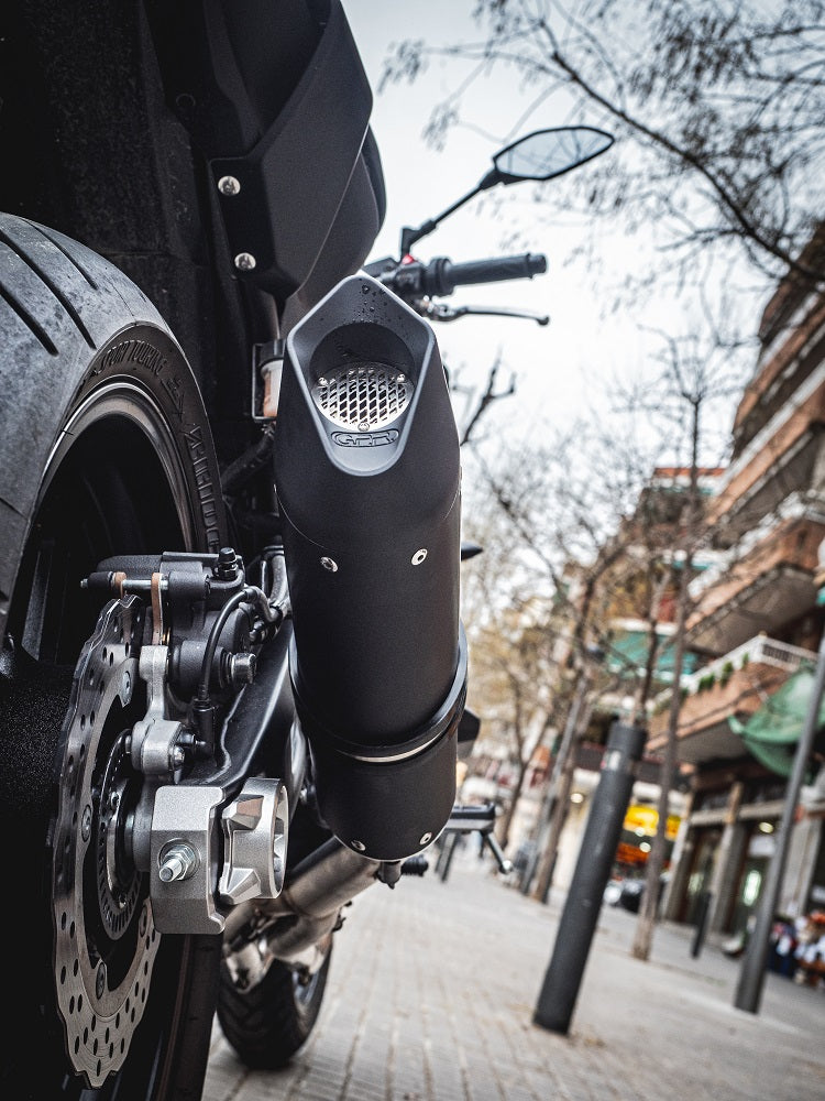 GPR exhaust Yamaha Xsr 700 2017-2020, Furore Nero, full system exhaust legal for UK and non-EU countries including removable db killer - GPR Exhausts