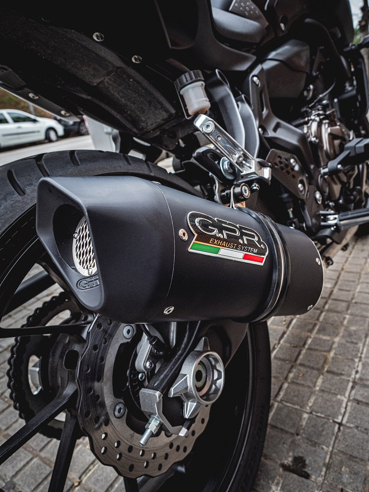 GPR exhaust Yamaha Xsr 700 2017-2020, Furore Nero, full system exhaust legal for UK and non-EU countries including removable db killer - GPR Exhausts