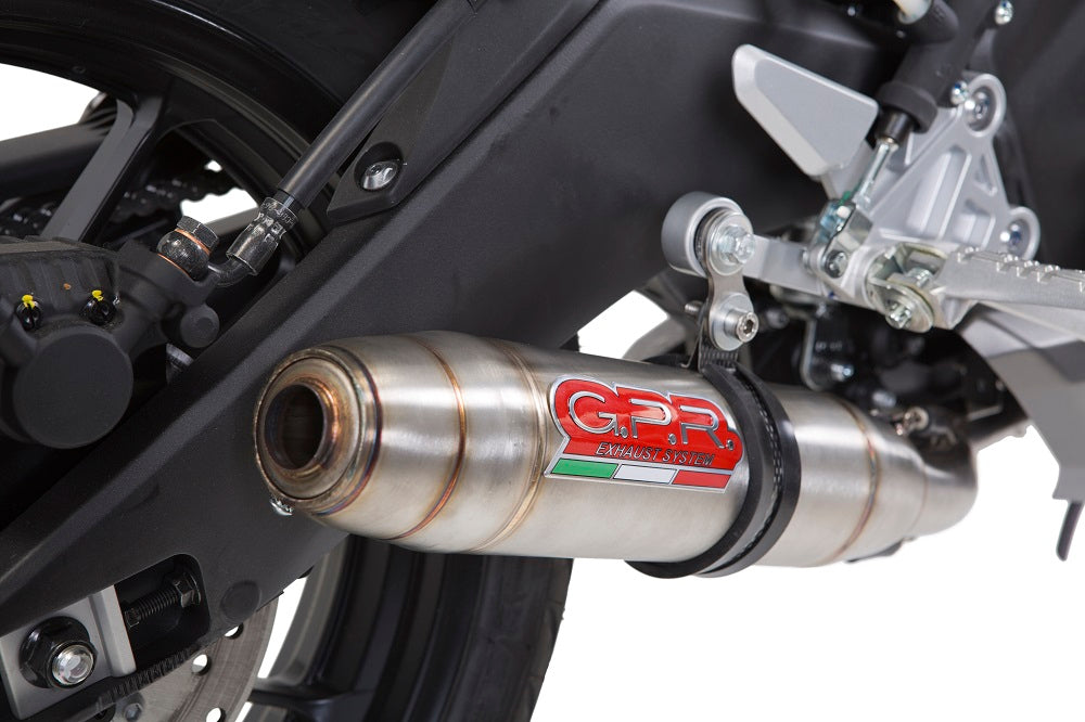 GPR exhaust Yamaha XSR 125 2021-2025, Deeptone Inox, full system exhaust legal for UK and non-EU countries including removable db killer - GPR Exhausts