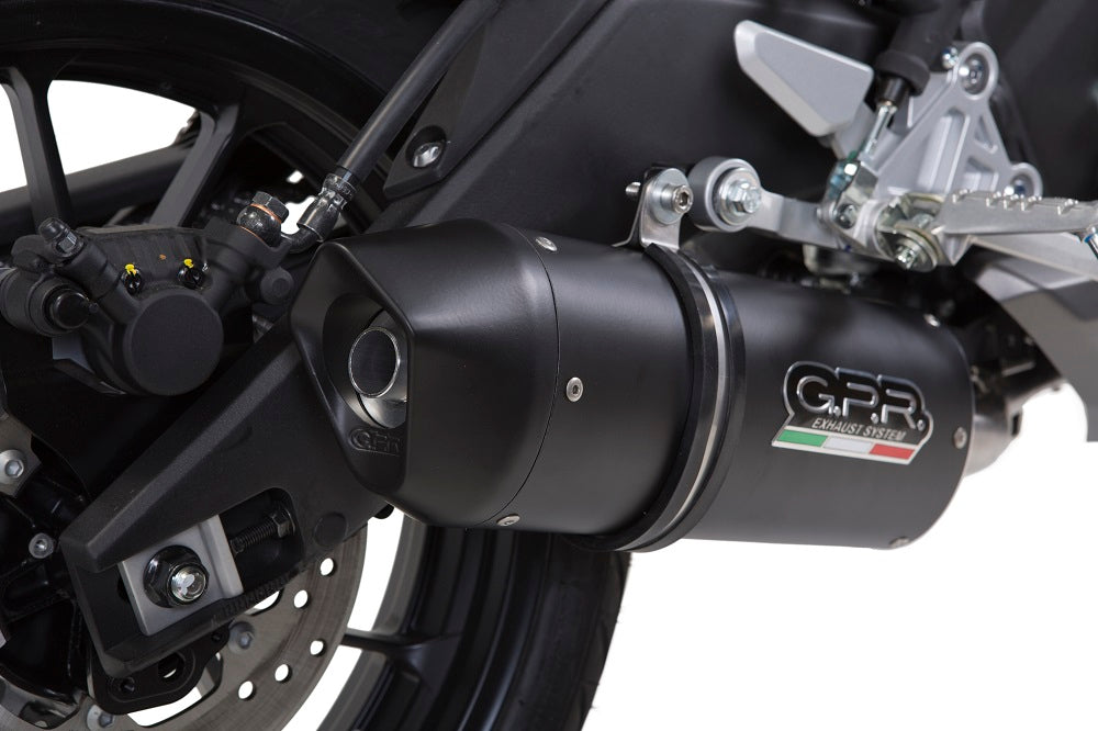 GPR exhaust Yamaha Mt 125 2014-2016, Furore Nero, Homologated legal slip-on exhaust including removable db killer and link pipe - GPR Exhausts