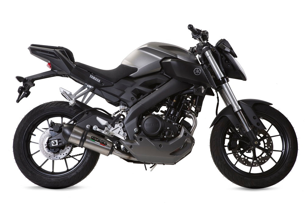 GPR exhaust Yamaha Mt 125 2017-2019, New Grand Prix Evo Titanium, full system exhaust legal for UK and non-EU countries including removable db killer - GPR Exhausts