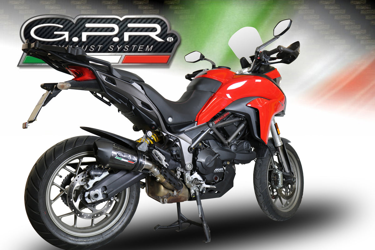 GPR exhaust Ducati Multistrada 950 2021-2024, New Grand Prix Evo Poppy, Homologated legal slip-on exhaust including removable db killer and link pipe - GPR Exhausts