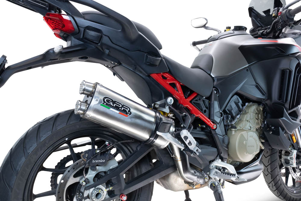 GPR exhaust Ducati Multistrada V4 - S 2022-2024, Dual Inox, Homologated legal slip-on exhaust including removable db killer and link pipe - GPR Exhausts