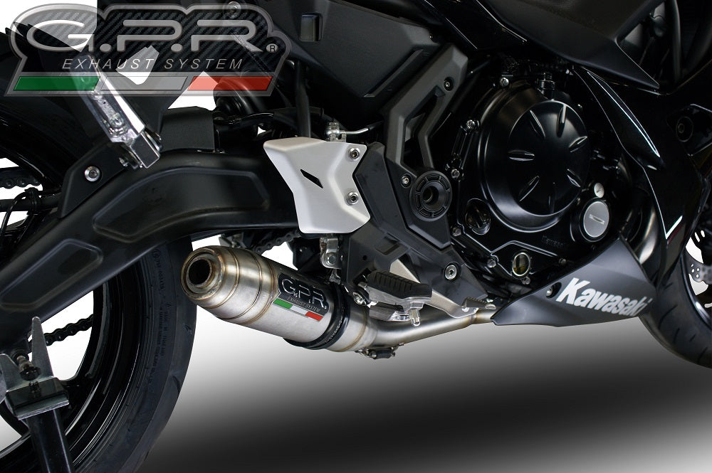 GPR exhaust Kawasaki Ninja 650 2023-2024, Deeptone Inox, full system exhaust legal for UK and non-EU countries including removable db killer - GPR Exhausts