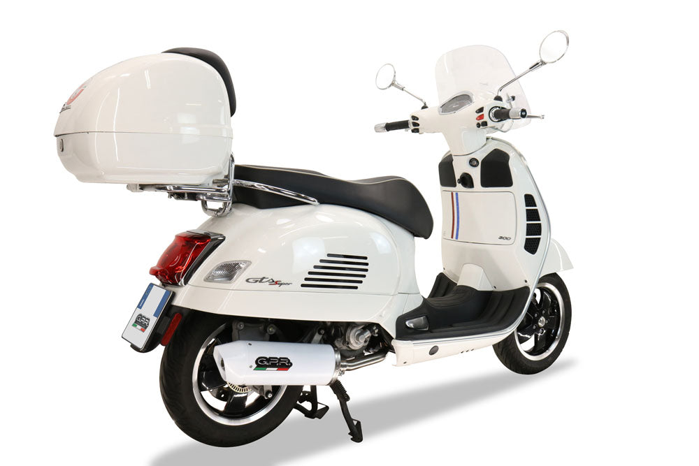 GPR exhaust Piaggio Vespa Gt - Gtv 250 I.E.  2007-2009, Albus Ceramic, Racing full system exhaust, including removable db killer - GPR Exhausts