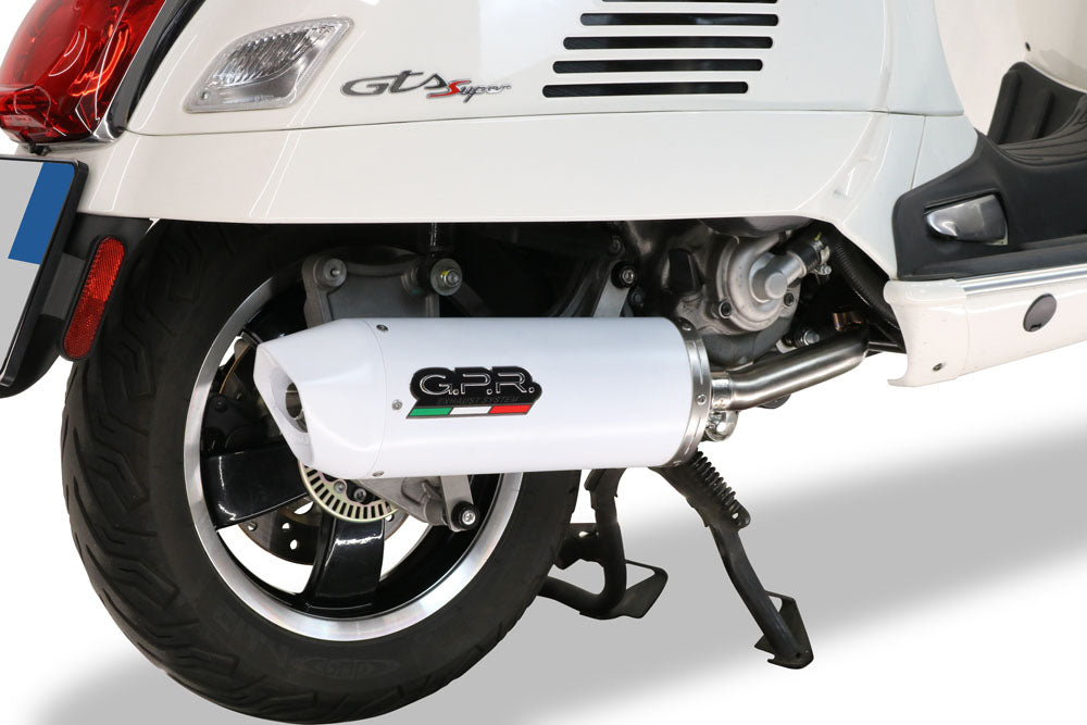 GPR exhaust Piaggio Vespa Gt - Gtv 250 I.E.  2007-2009, Albus Ceramic, Racing full system exhaust, including removable db killer - GPR Exhausts