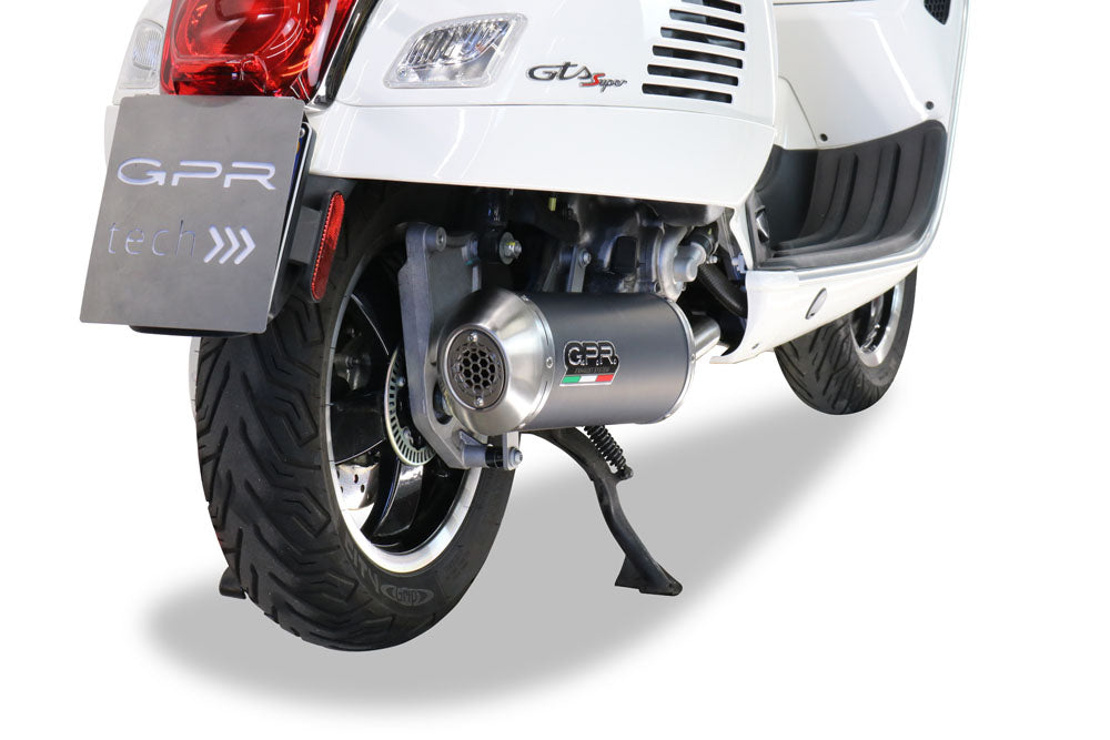 GPR exhaust Piaggio Vespa 300 Gts - Gtv - Touring - Super  2017-2018, Evo4 Road, full system exhaust legal for UK and non-EU countries including remov - GPR Exhausts