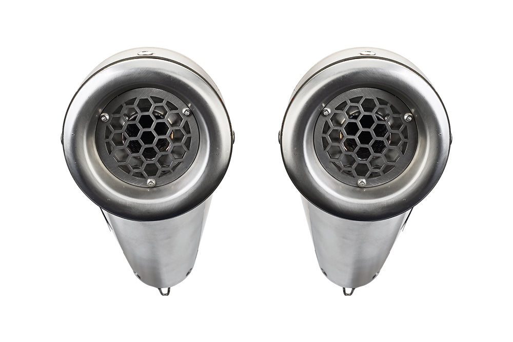 GPR exhaust Royal Enfield Interceptor 650 2021-2025, Powercone Evo, Dual slip-on exhaust legal for UK and non-EU countries including removable db kill - GPR Exhausts