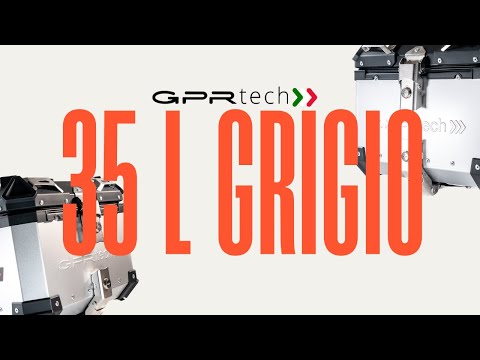 GPR Tech Alpi-Tech 35L Aluminium Top Case - Silver with Soft Backrest - video 2