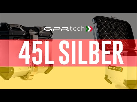 GPR Tech Alpi-Tech 45L Aluminium Top Case - Silver with Soft Backrest - video 3