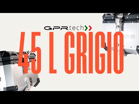 GPR Tech Alpi-Tech 45L Aluminium Top Case - Silver with Soft Backrest - video 2