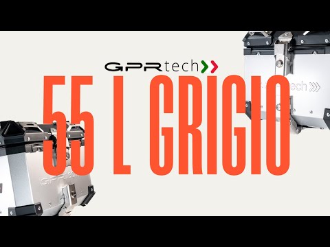 GPR Tech Alpi-Tech 55L Aluminium Top Case - Silver with Soft Backrest - video 2