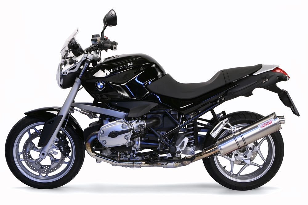 GPR exhaust Bmw R 1200 R 2011-2014, Trioval, Homologated legal slip-on exhaust including removable db killer and link pipe - GPR Exhausts