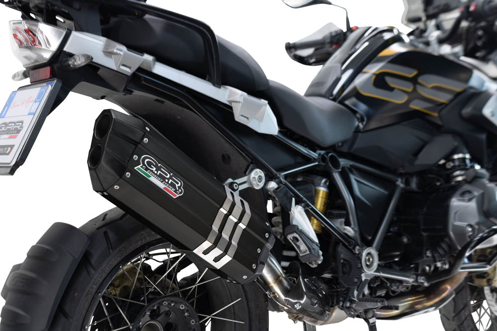GPR exhaust Bmw R 1250 Gs 2019-2020, Hyper Sonic Black Titanium, Homologated legal slip-on exhaust including removable db killer and link pipe - GPR Exhausts