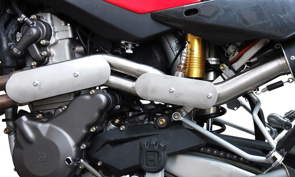 GPR exhaust Husqvarna Te E - Sms 410  2000-2004, Furore Nero, Homologated legal mid-full system exhaust including removable db killer - GPR Exhausts