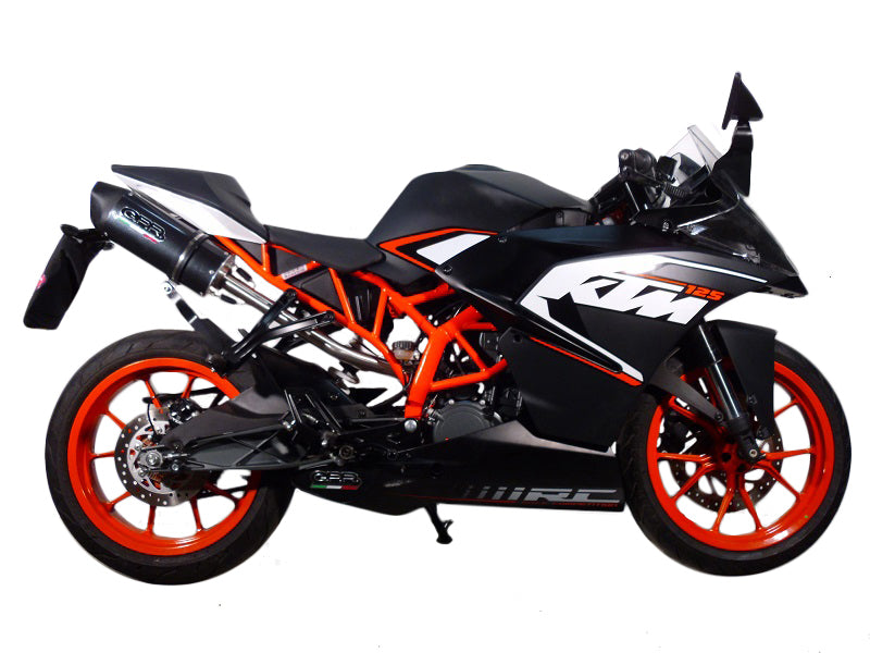 GPR exhaust Ktm Rc 125 2014-2016, Furore Nero, Racing slip-on exhaust including link pipe - GPR Exhausts
