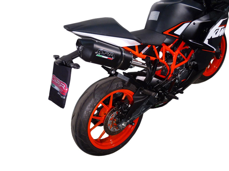 GPR exhaust Ktm Rc 125 2014-2016, Furore Nero, Racing slip-on exhaust including link pipe - GPR Exhausts