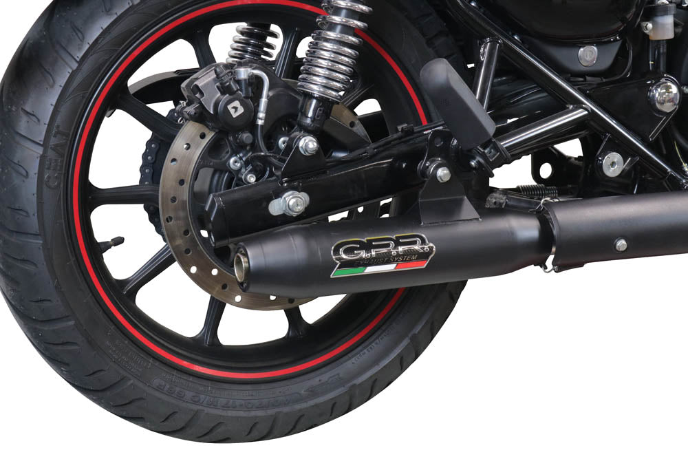 GPR exhaust Royal Enfield Meteor 350 2021-2023, Deeptone Nero, Racing slip-on exhaust including link pipe - GPR Exhausts