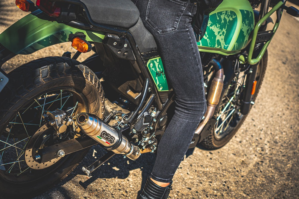 GPR exhaust Royal Enfield Himalayan 410 Diam.36mm 2017-2020, Deeptone Inox, Racing slip-on exhaust including link pipe - GPR Exhausts