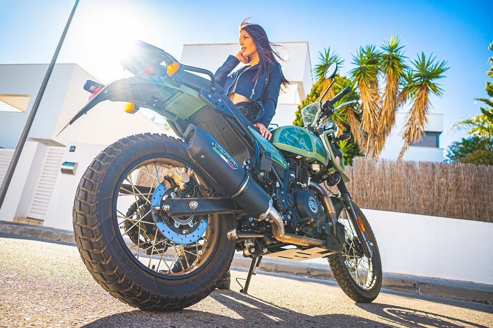 GPR exhaust Royal Enfield Himalayan 410 Diam.36mm 2017-2020, Furore Nero, Racing slip-on exhaust including link pipe - GPR Exhausts