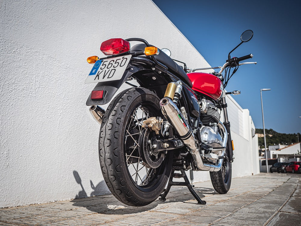GPR exhaust Royal Enfield Continental 650 2019-2020, Deeptone Inox, Dual slip-on exhaust legal for UK and non-EU countries including removable db kill - GPR Exhausts