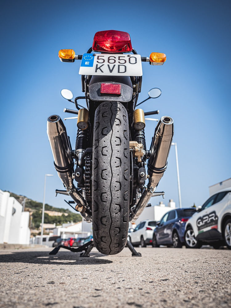 GPR exhaust Royal Enfield Continental 650 2019-2020, Deeptone Inox, Dual slip-on exhaust legal for UK and non-EU countries including removable db kill - GPR Exhausts