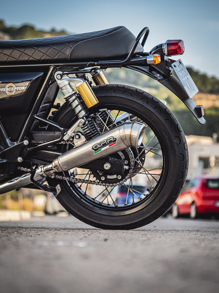 GPR exhaust Royal Enfield Interceptor 650 2021-2025, Powercone Evo, Dual slip-on exhaust legal for UK and non-EU countries including removable db kill - GPR Exhausts