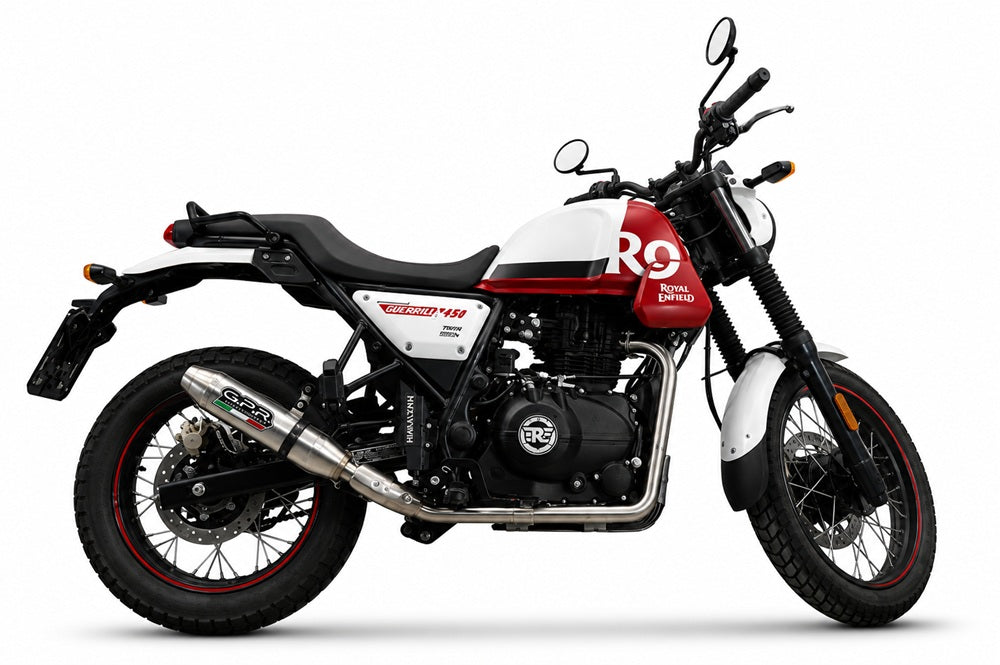 GPR exhaust Royal Enfield Scram 411 2022-2024, Deeptone Inox, Racing slip-on exhaust including link pipe - GPR Exhausts