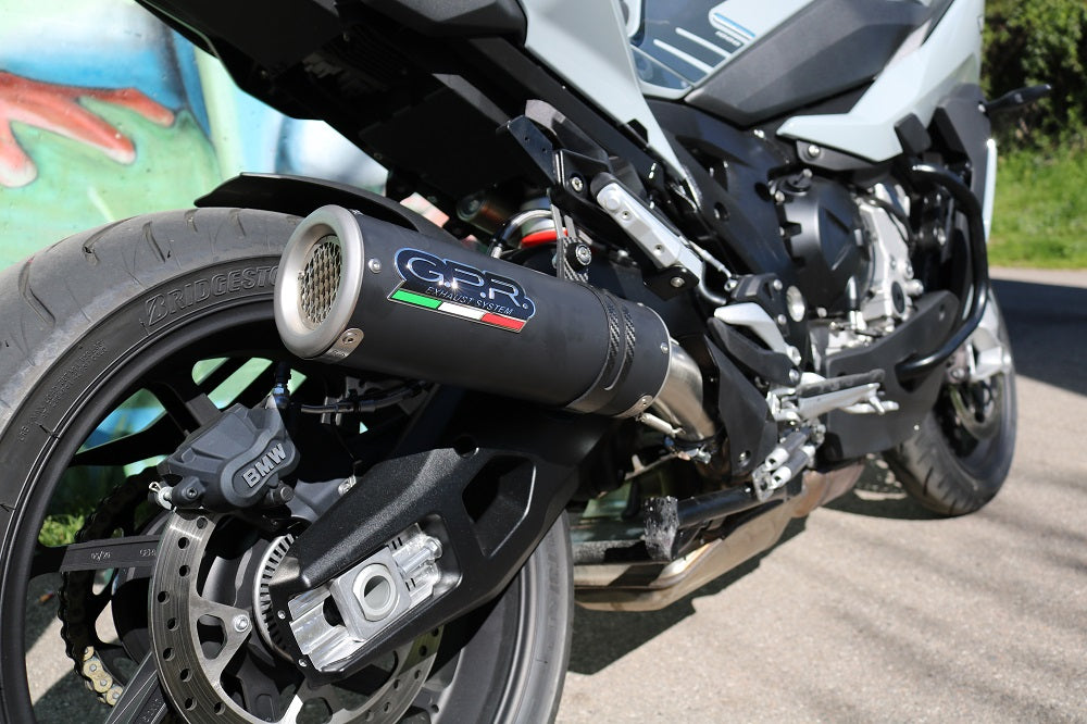 GPR exhaust Bmw S 1000 XR -M  2020-2025, M3 Black Titanium, Homologated legal slip-on exhaust including removable db killer and link pipe - GPR Exhausts