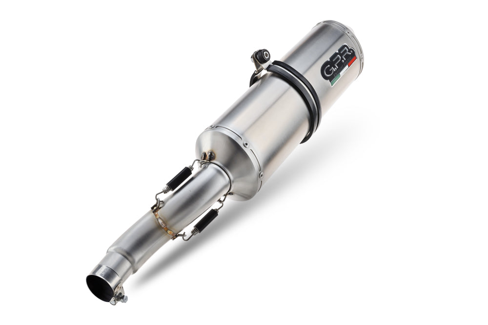 GPR exhaust Moto Guzzi Breva 750 2003-2009, Satinox, Dual Homologated legal slip-on exhaust including removable db killers and link pipes - GPR Exhausts