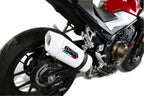GPR exhaust Honda Cb 500 X 2019-2025, Albus Evo4, Homologated legal slip-on exhaust including removable db killer and link pipe - GPR Exhausts
