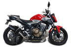 GPR exhaust Honda Cb 500 X 2019-2025, Furore Nero, Homologated legal slip-on exhaust including removable db killer and link pipe - GPR Exhausts