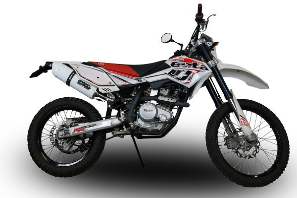 GPR exhaust Beta RR 125 Enduro Lc 4t 2010-2018, Albus Ceramic, Homologated legal slip-on exhaust including removable db killer and link pipe - GPR Exhausts