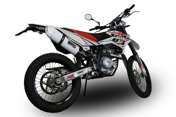 GPR exhaust Beta RR 125 Enduro Lc 4t 2010-2018, Albus Ceramic, Homologated legal slip-on exhaust including removable db killer and link pipe - GPR Exhausts