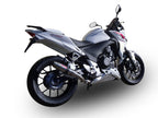 GPR exhaust Honda Cb 400 F 2013-2015, Deeptone Inox, Homologated legal slip-on exhaust including removable db killer and link pipe - GPR Exhausts