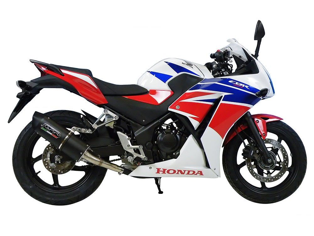 GPR exhaust Honda Cbr 300 R 2014-2016, Furore Nero, Racing slip-on exhaust including link pipe - GPR Exhausts