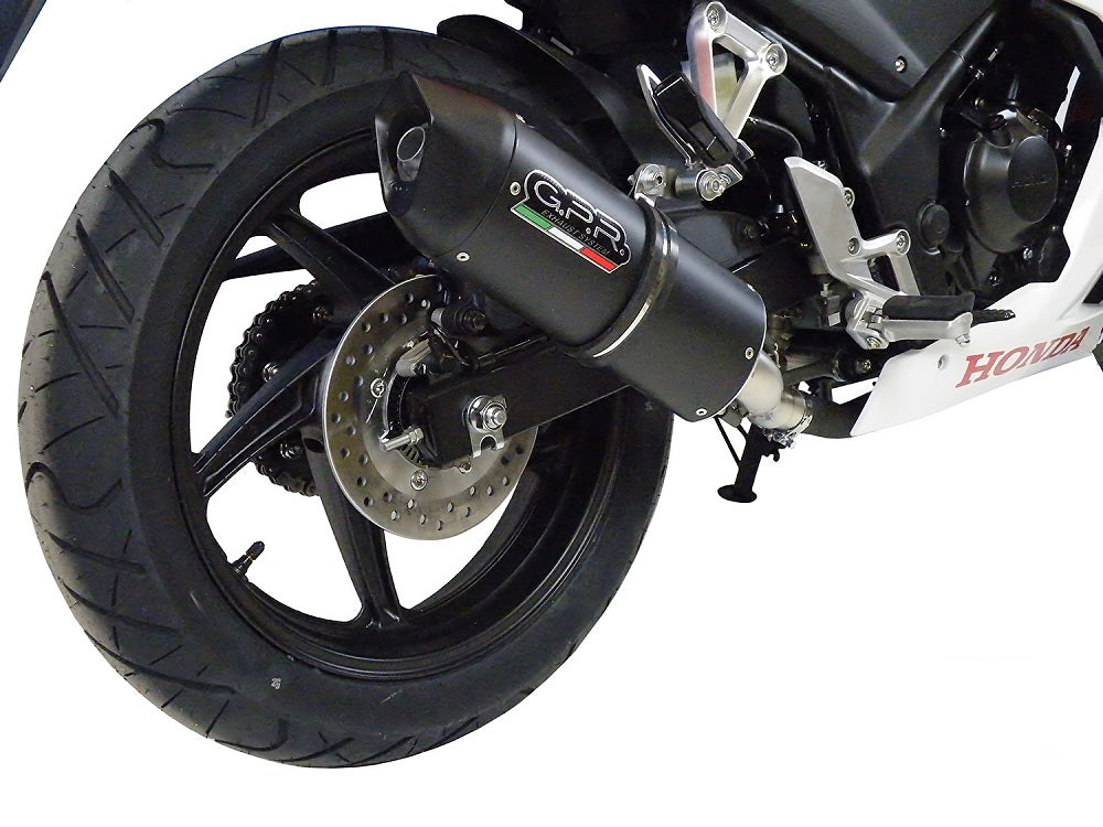 GPR exhaust Honda Cbr 300 R 2014-2016, Furore Nero, Racing slip-on exhaust including link pipe - GPR Exhausts